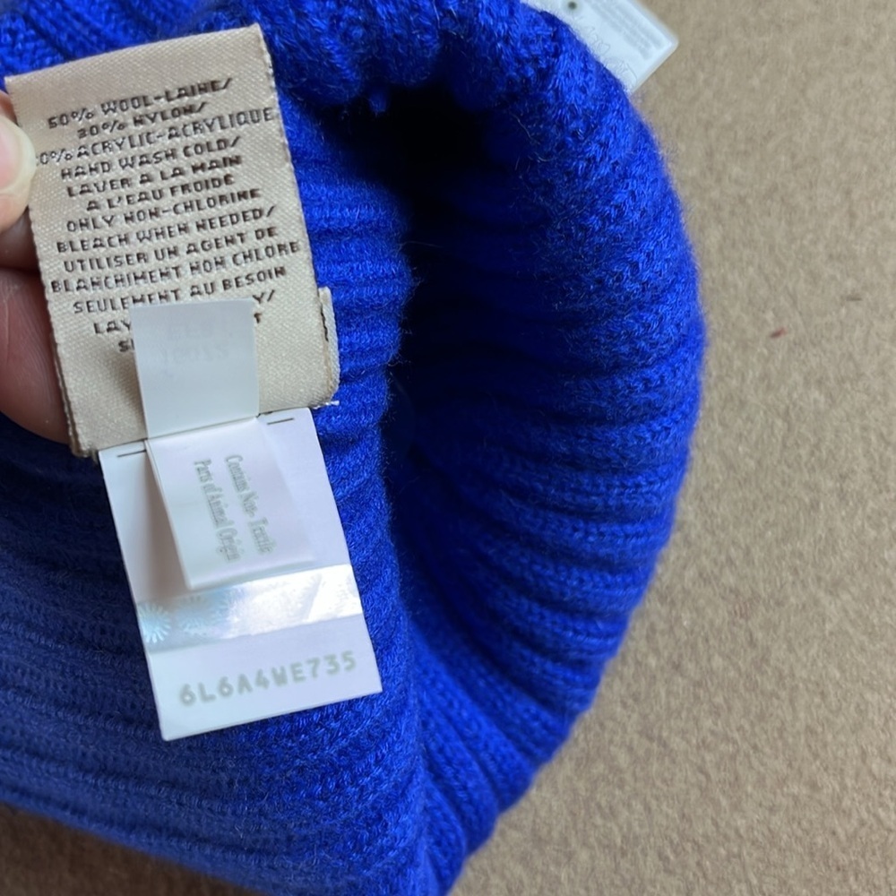 Nike and UGG Kids Beanie Set - Black and Blue- Nike Infant - UGG 4-6 years - Picture 5 of 7